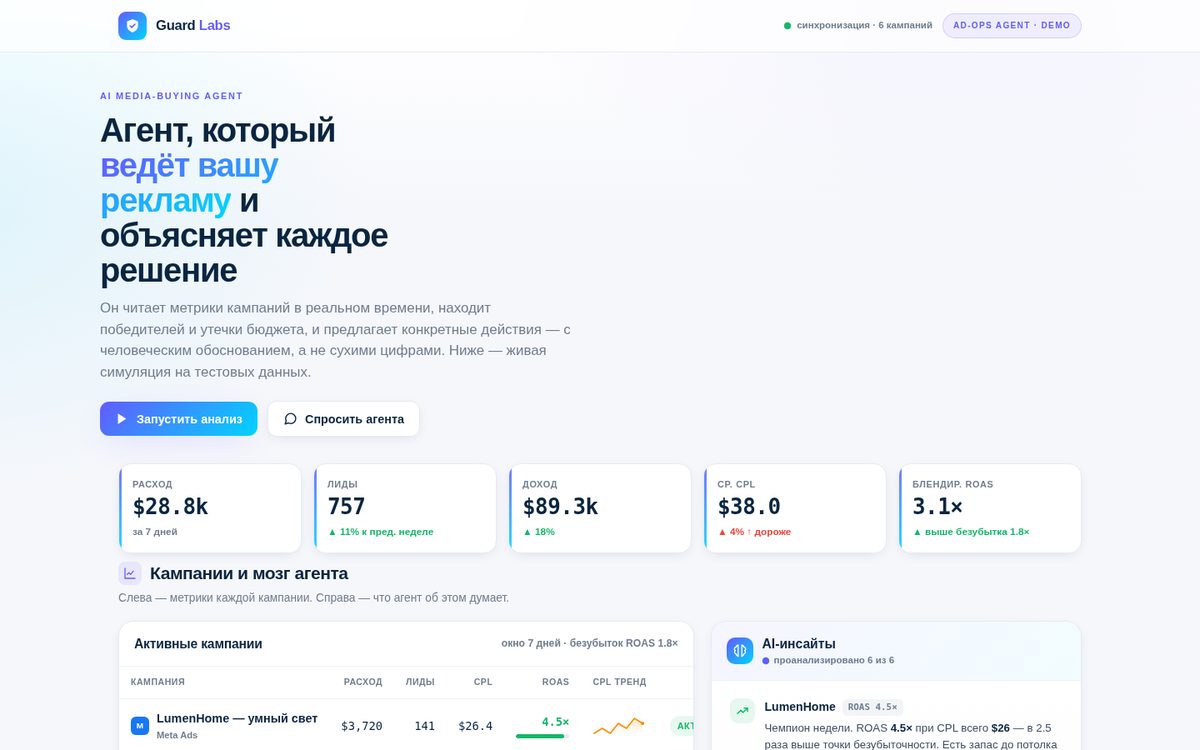 AI Ad-Ops — агент управления рекламой