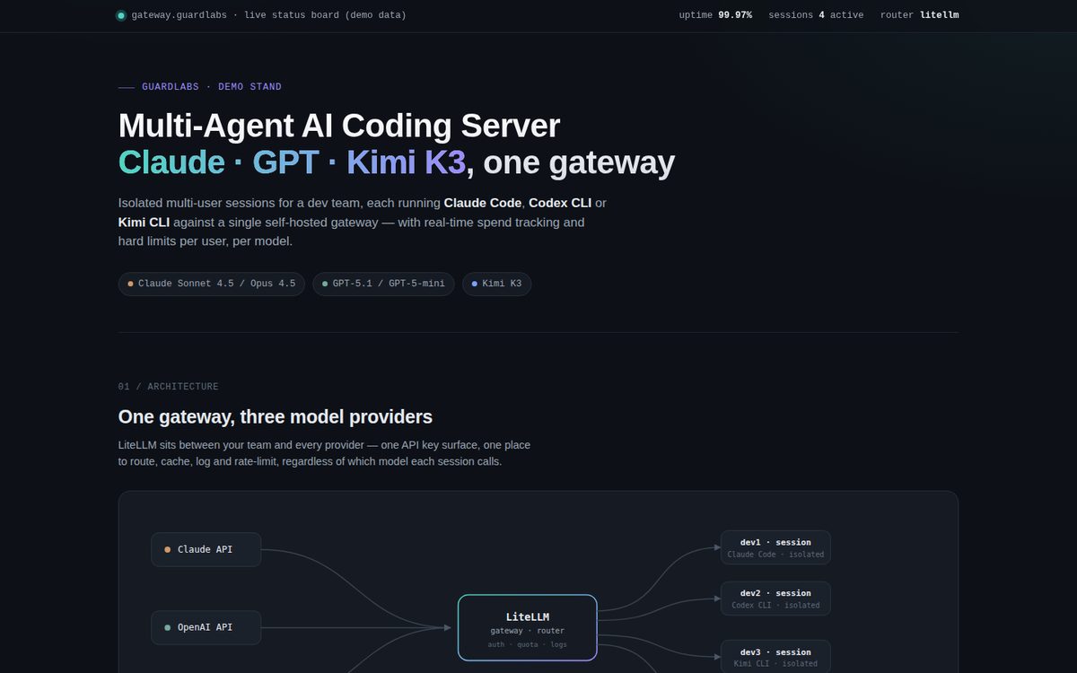 Multi-agent сервер для команды разработки