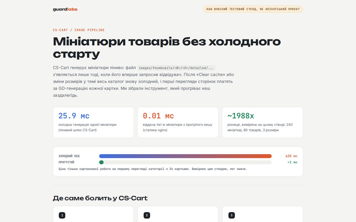 CS-Cart — миниатюры без холодного старта