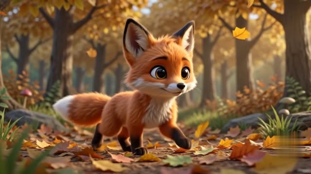 3D-персонаж в стиле Pixar — лисёнок