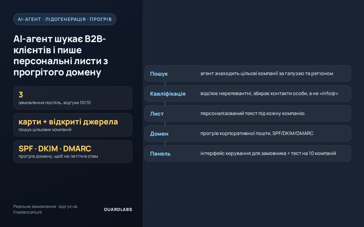 AI-агент ищет B2B-клиентов и пишет персональные письма с прогретого домена